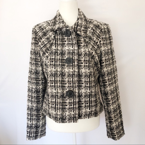 CAbi Jackets & Blazers - CABI Black & White Tweed Jacket Blazer